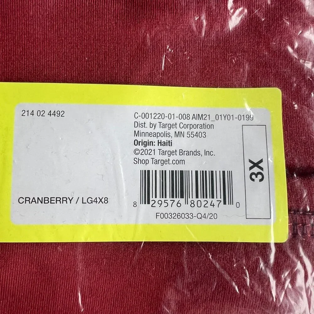 All in Motion Women's Plus Size Simplicity Mid-Rise Capri Leggings 20" Red 3X - Picture 4 of 4